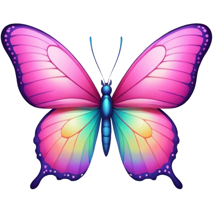 pink colorful bright butterfly emoji