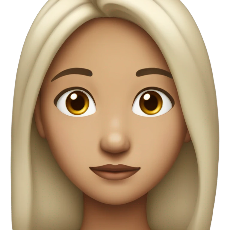 serene girl in close-up emoji
