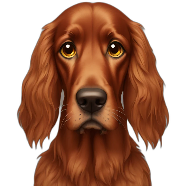 irish setter with tears in eyes emoji