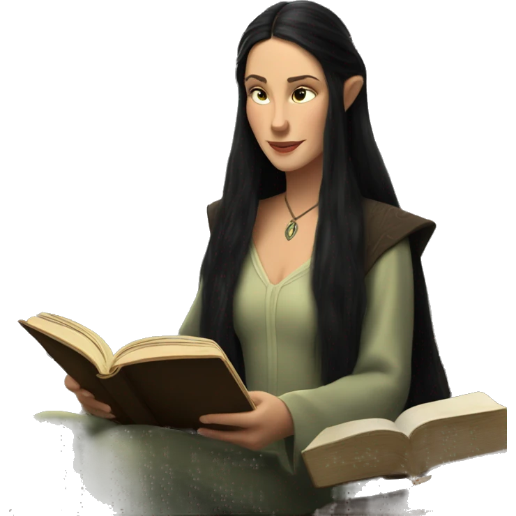 Arwen reading a book emoji