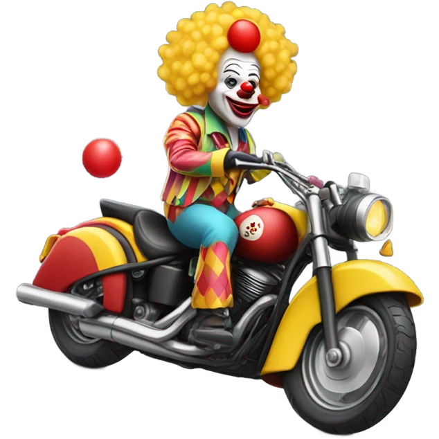 Clown on a motorcycle  emoji