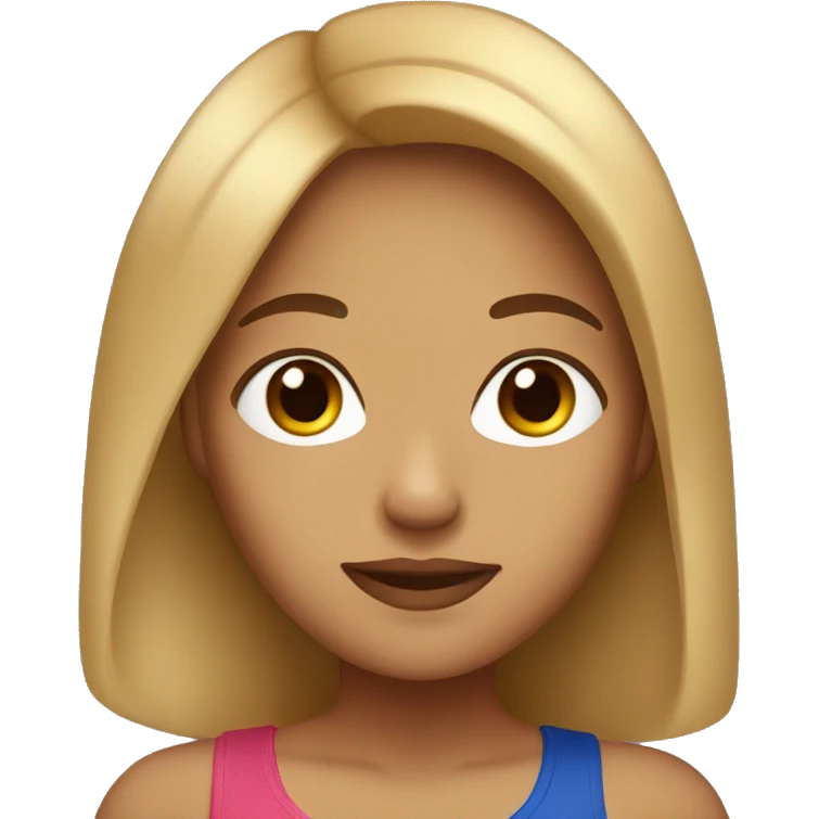Brown and blonde hair girl Puerto Rican  emoji