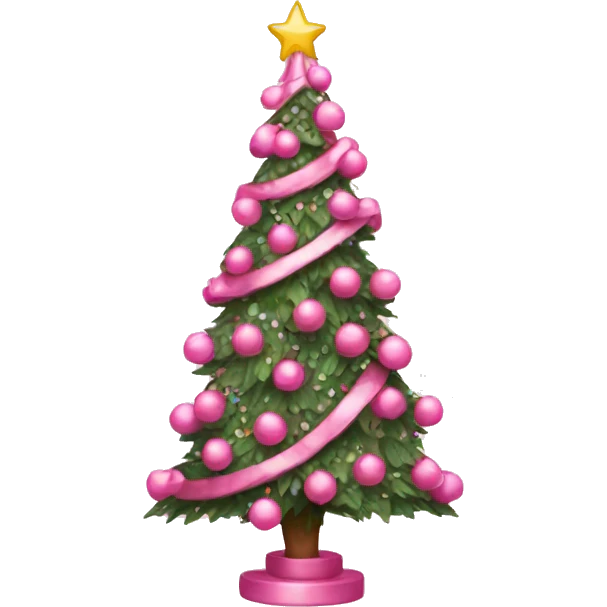 pink christmas tree emoji