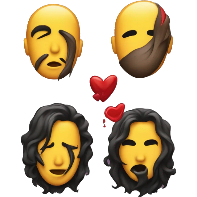 kiss band logo with four emoji