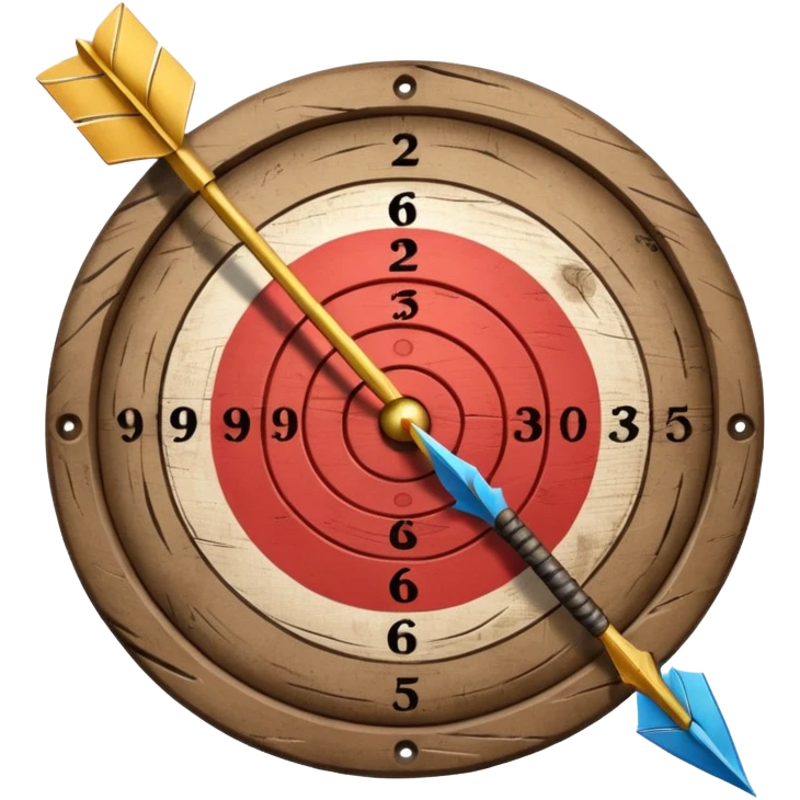 A target with an arrow in the center emoji