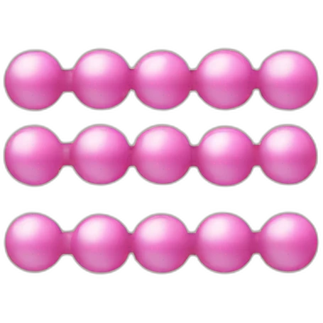 a thread with pink beads emoji