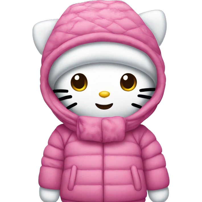 Hello kitty in the winter emoji