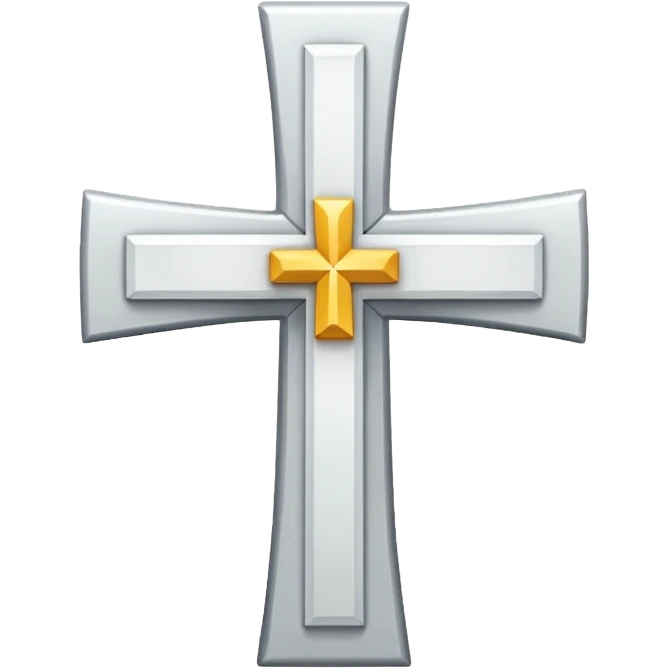 white cross with design emoji