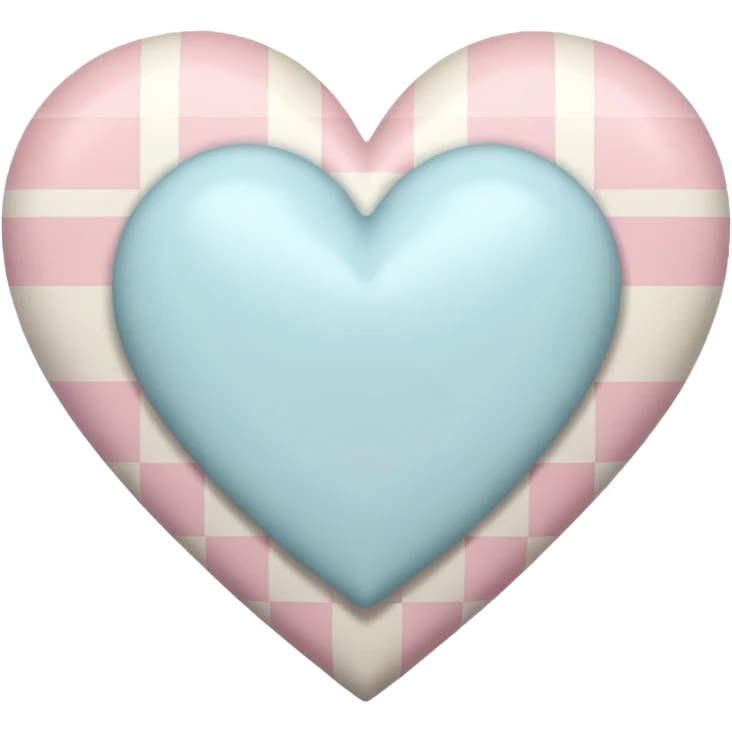 white heart with pastel checkered pattern emoji