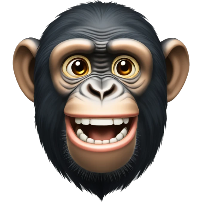 chimpancé riendo emoji