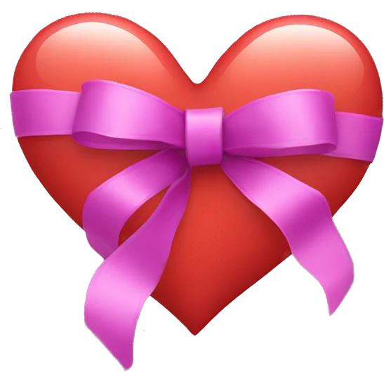 Heart with ribbon emoji