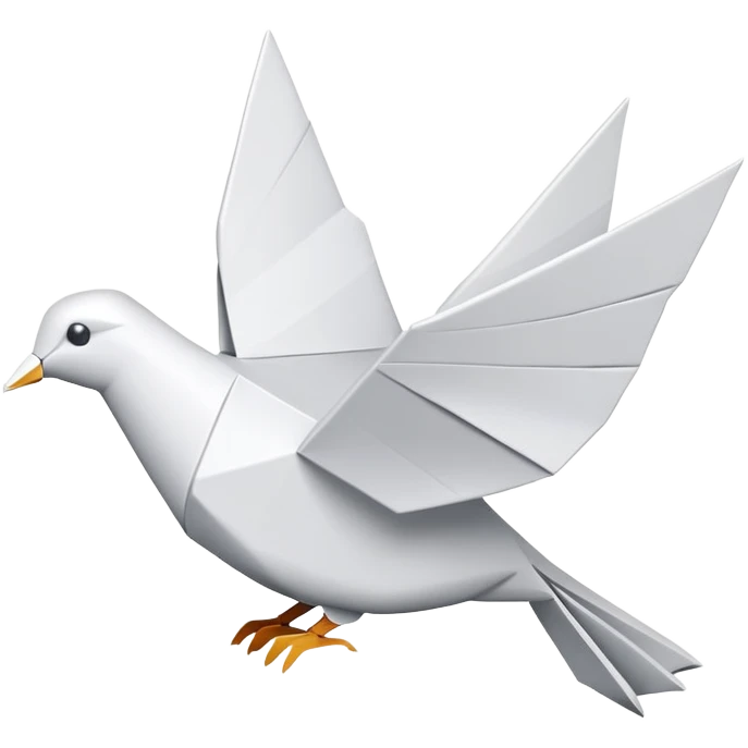 Dove origami minimalist  emoji