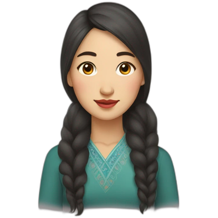 kazakh woman illustrator emoji