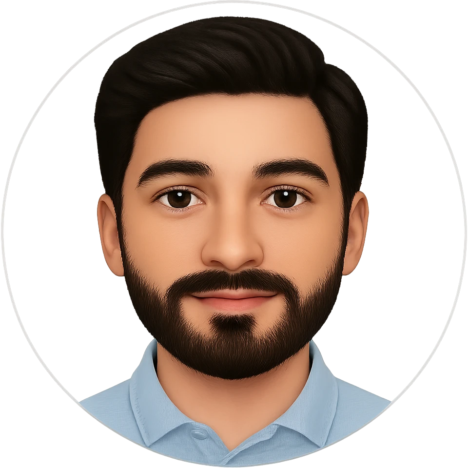 Create a custom emoji from the provided photo for Slack. Remove the background and crop to the face and shoulders. Make the face appear slimmer and add a well-groomed beard and mustache that matches the person's style. Ensure the emoji is in a circular format with a transparent background, suitable for Slack custom emoji upload. The face should closely match the original photo in appearance and style. emoji