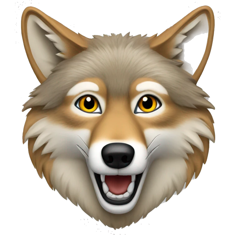 Coyote wolf face emoji