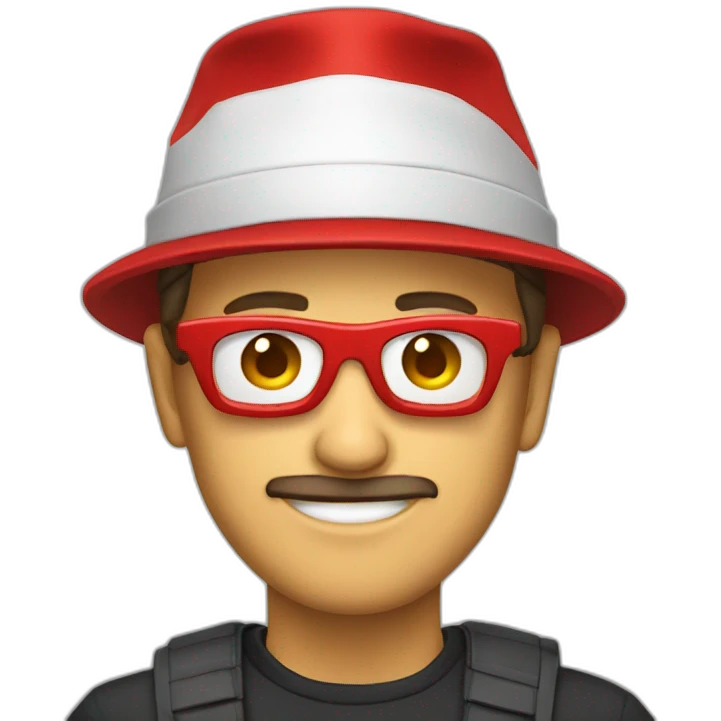 Hacker Red hat emoji