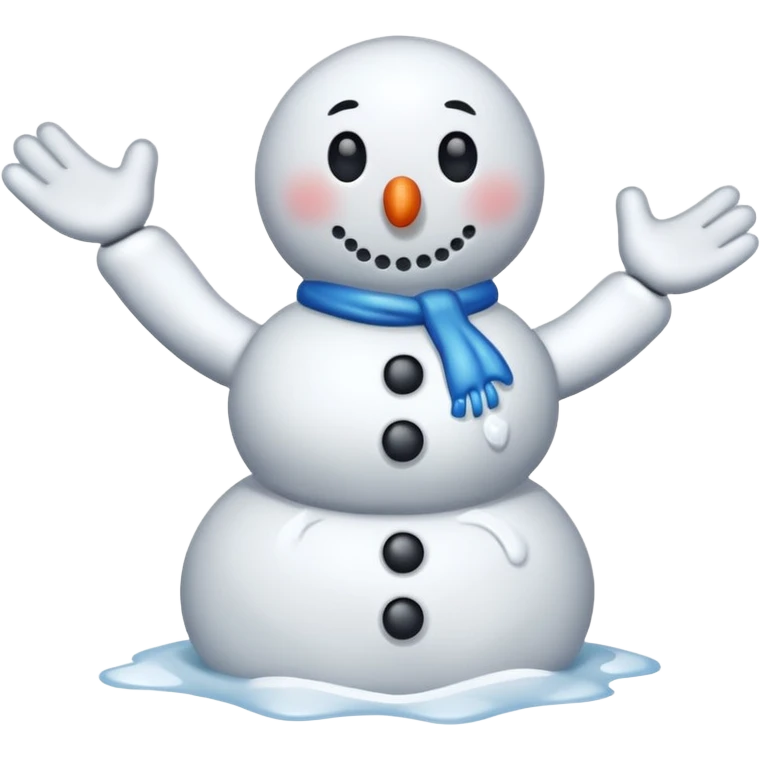 melting snowman with only one arm emoji