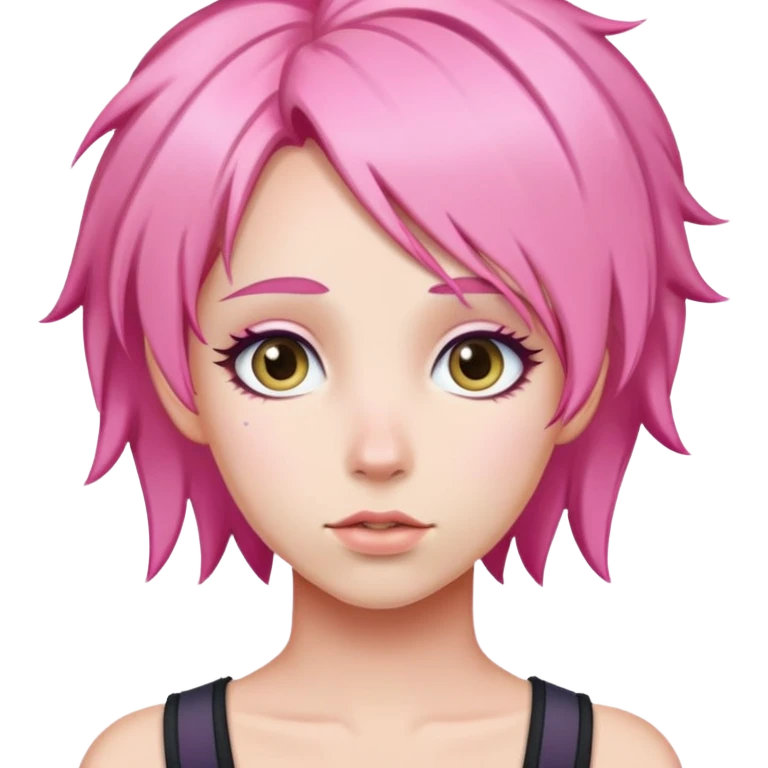 Femboy with pink hair emoji