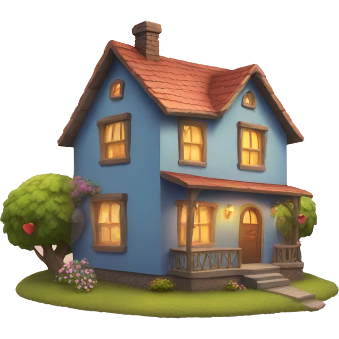 sweet home with heart emoji