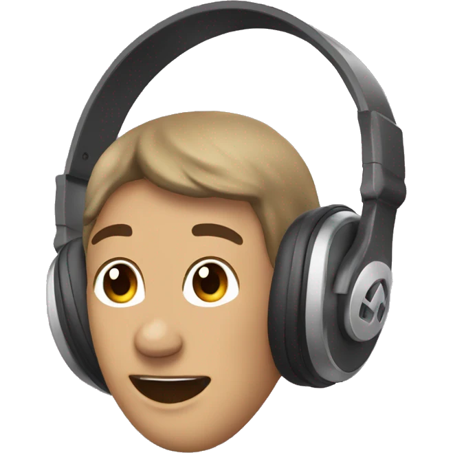 add podcast headphones to this image emoji