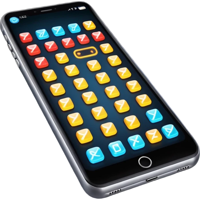 a phone showing the game weaver being played on it  emoji