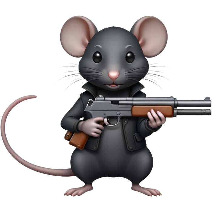 Black Rat with a gun emoji