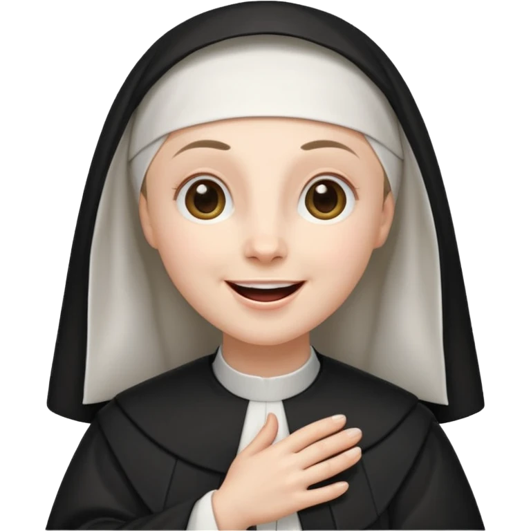 Nun singing emoji