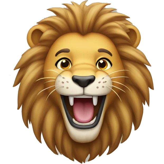 Lion smiling emoji