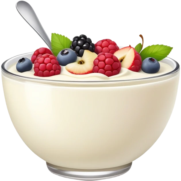 yogurt bowl with fruit emoji