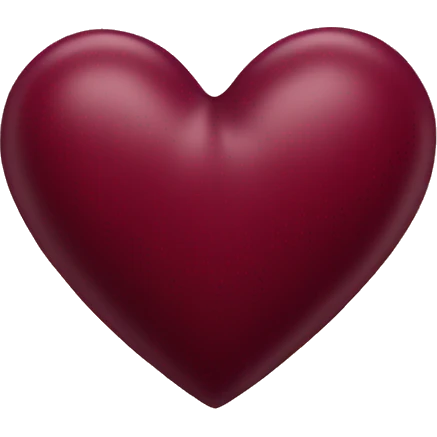 Burgundy heart emoji