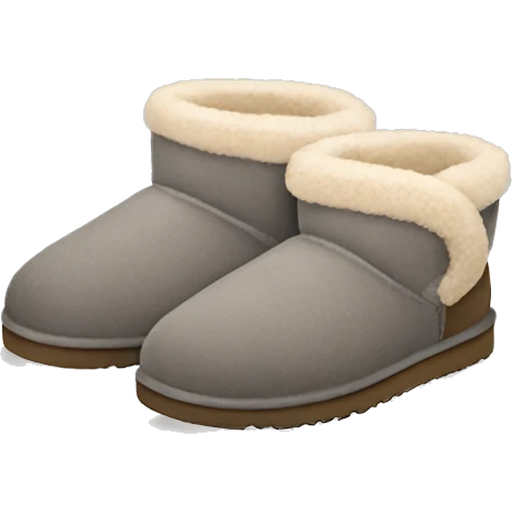 grey brown cozy ugg slippers emoji