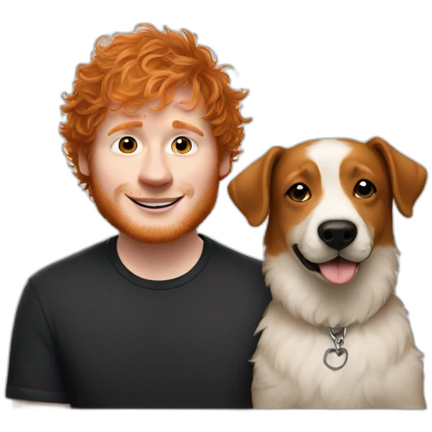 ed sheeran and a dog emoji