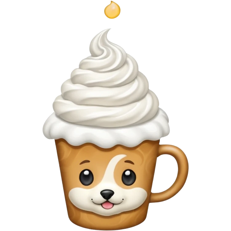 A pup cup emoji