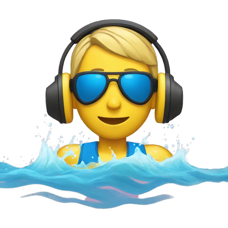 swimmer with headphones on emoji