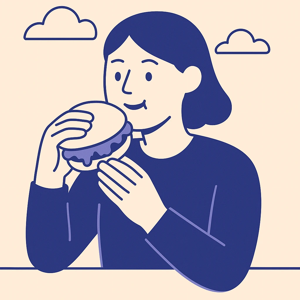 person eating sloppy joe emoji