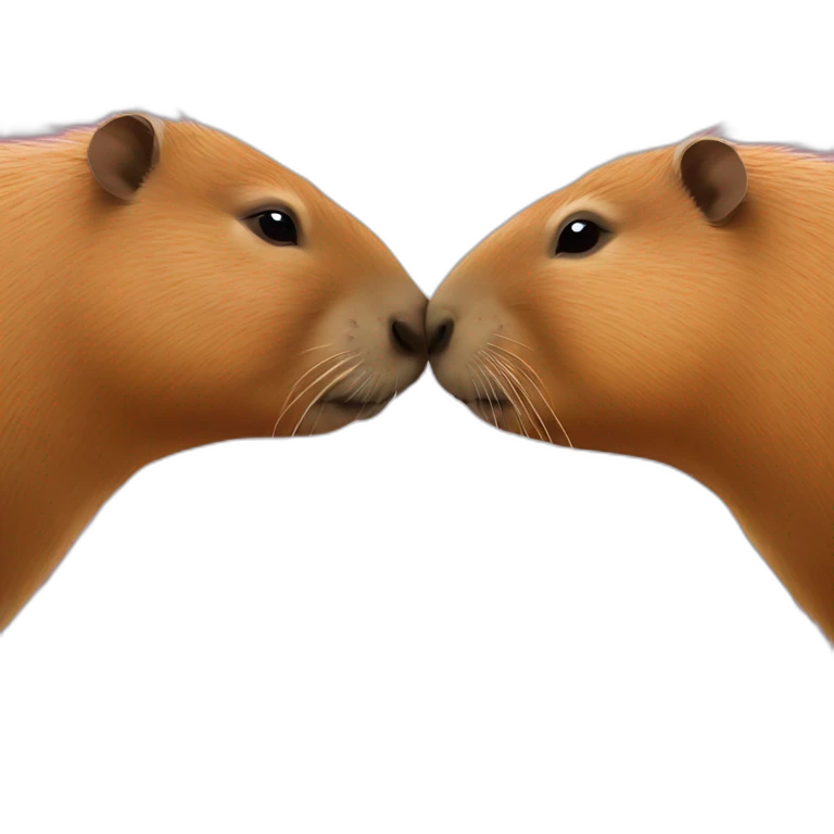 Capybara kiss emoji