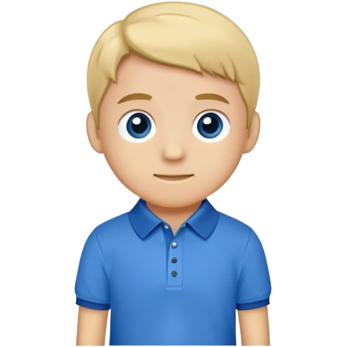 A blue polo shirt school uniform emoji