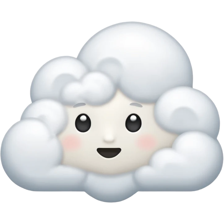 simple clear comic thought cloud, no text emoji