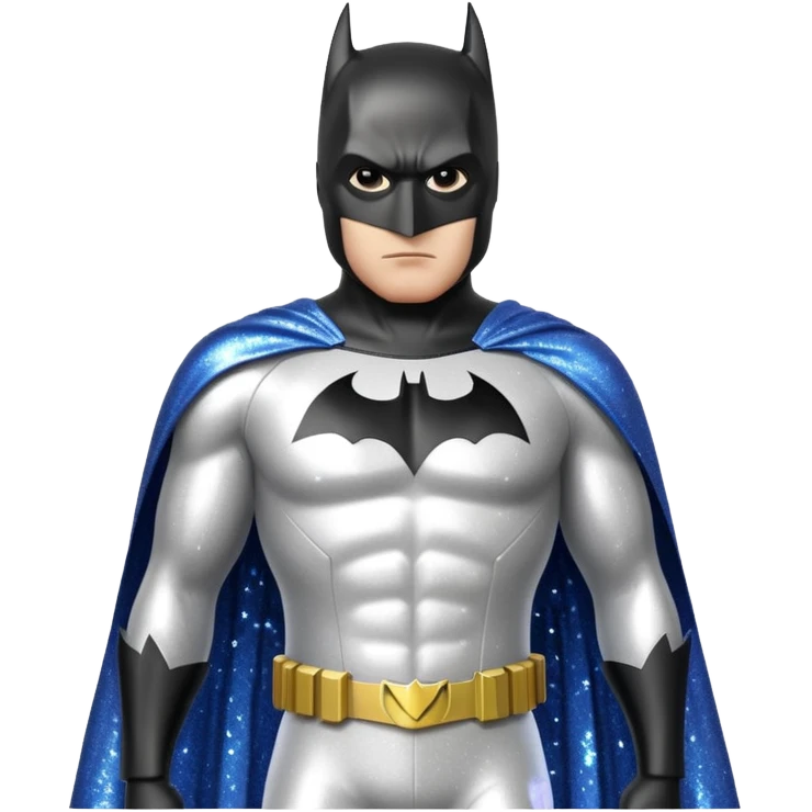 glitter batman white emoji