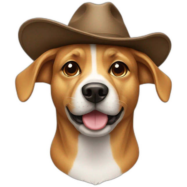 dog with a hat emoji