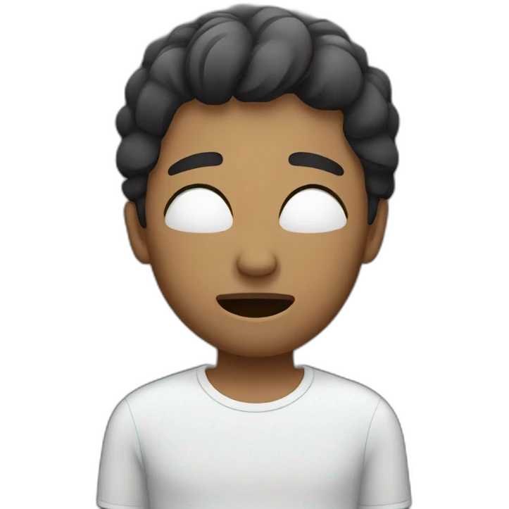 breathing with his eye closed emoji