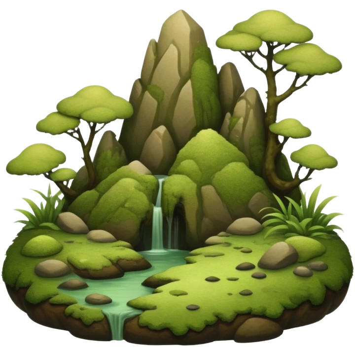 Green-brown-mossy-dusky-dull-aesthetic-scenic-scenery-Decoration emoji