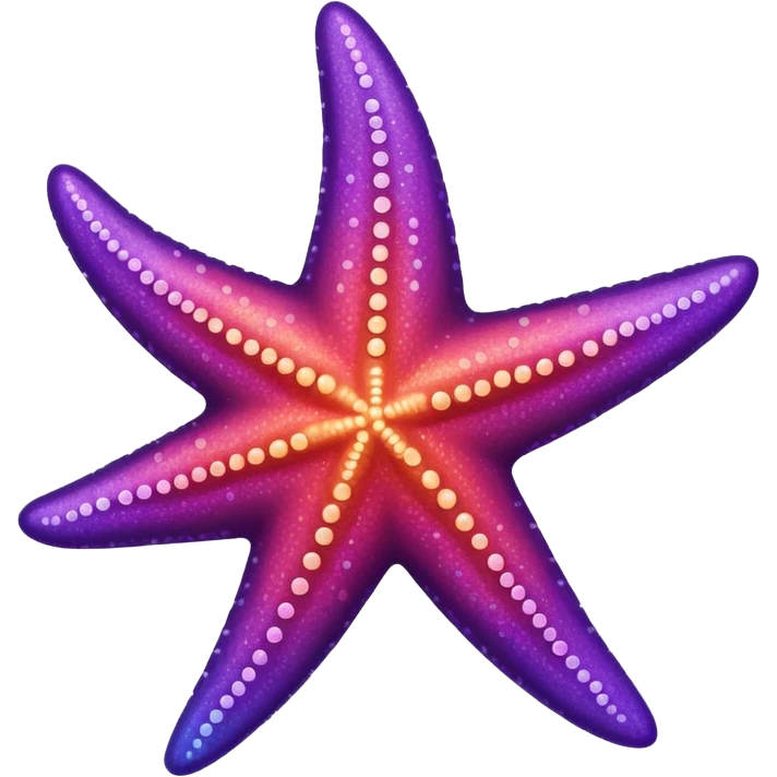 color gradient between red and purple glitter cute starfish emoji