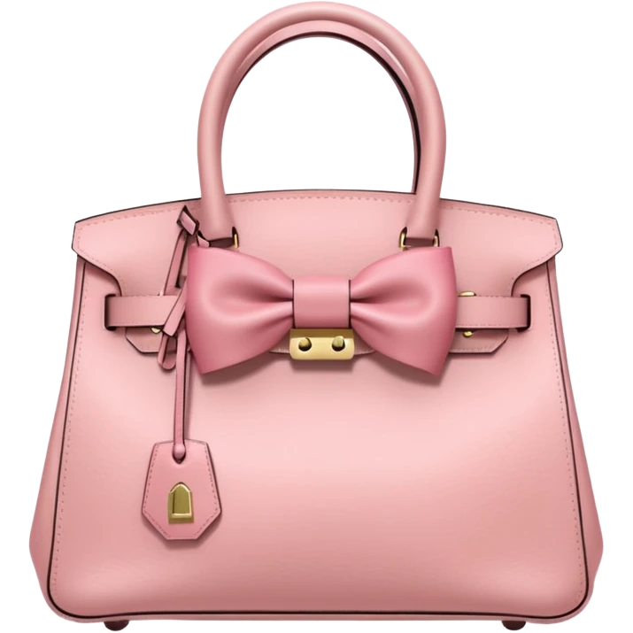 light pink birkin bag with bow emoji
