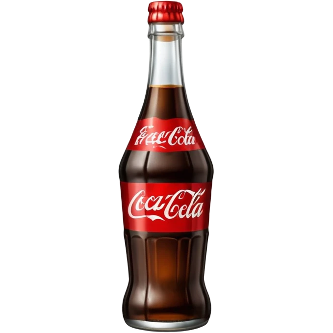 Vaso con forma de botella que contenga dentro fernet con coca cola emoji