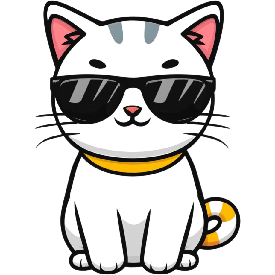 Cat with sunglasses emoji