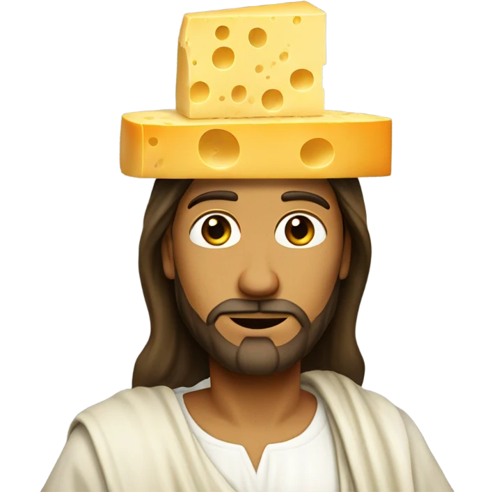 cheese head Jesus  emoji