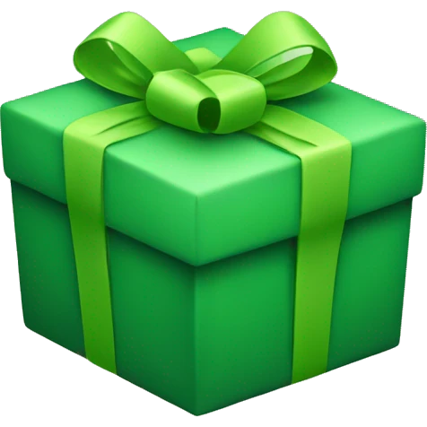 Green gift emoji