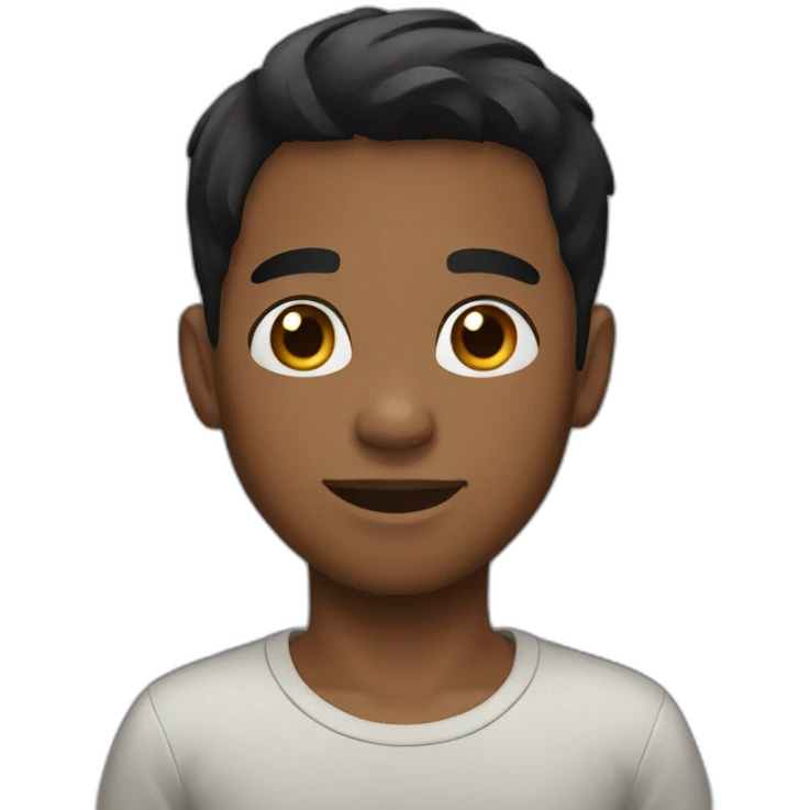 black short hair boy emoji