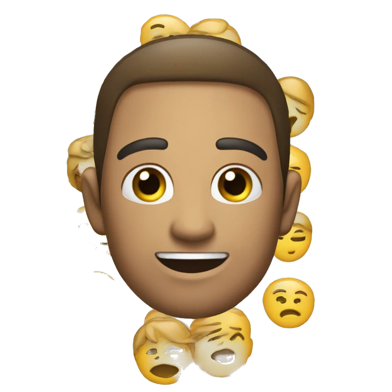 um emoji com as duas mãos na cabeça com uma cara assustada  emoji